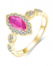 MARQUISE RUBY DIAMOND RING (TR4137)
